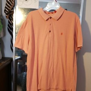 Izod Orange Polo Shirt Classic Design Lightweight
